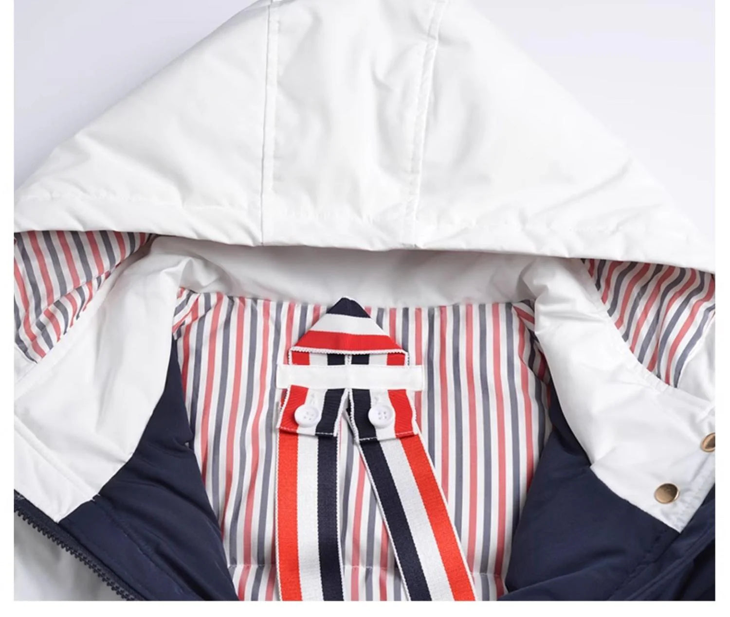 4 Bars Long hooded down jacket