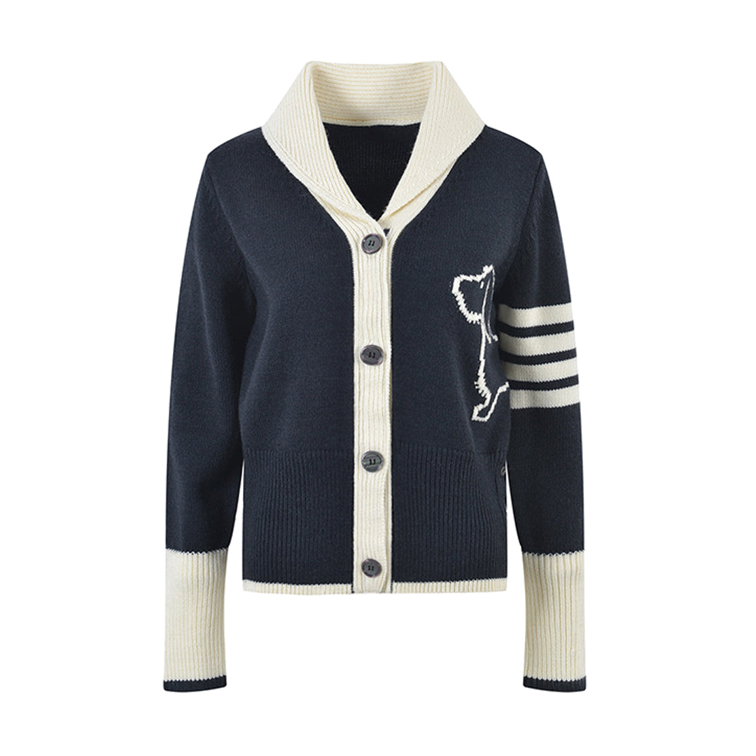 Women Puppy Knit Cardigan