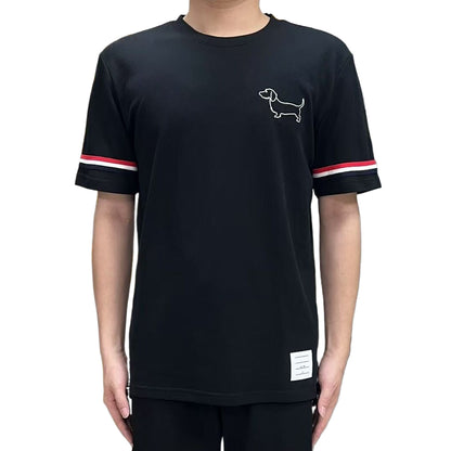 Double sleeve stripes Puppy T-shirt