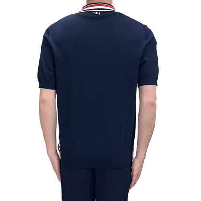 Collar stripe Wool Polo shirt