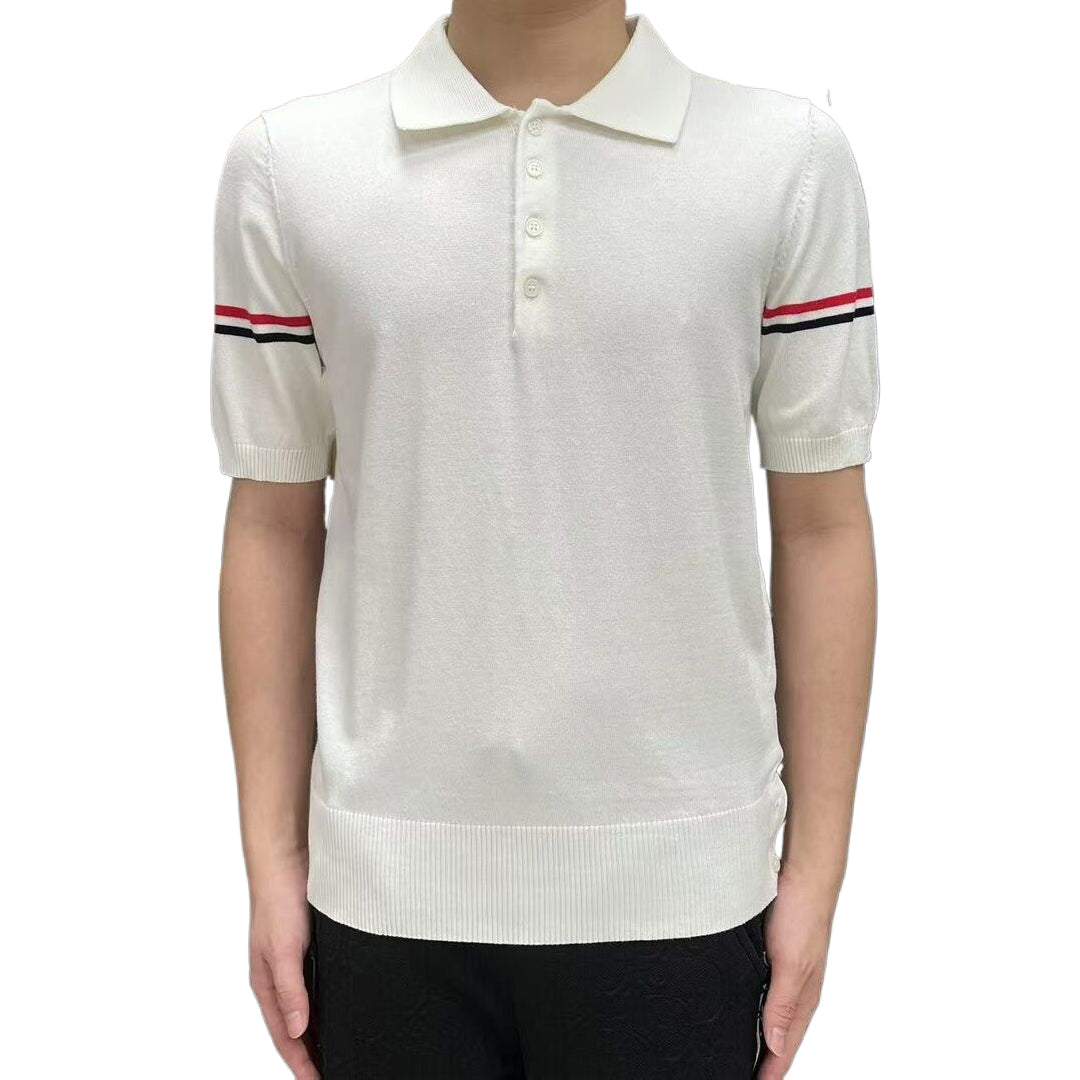 Double color bars Polo shirt
