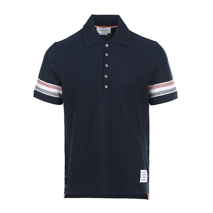 Double sleeve stripes Polo shirt