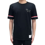 Double sleeve stripes Puppy T-shirt