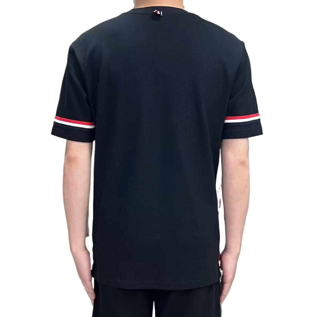 Double sleeve stripes Puppy T-shirt