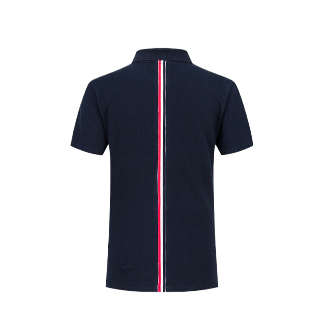Color stripes behind Polo shirt