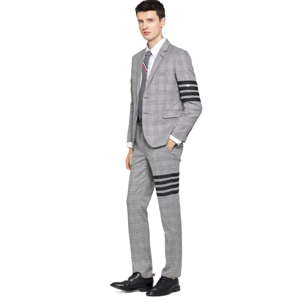 4 Bars plaid Casual pants