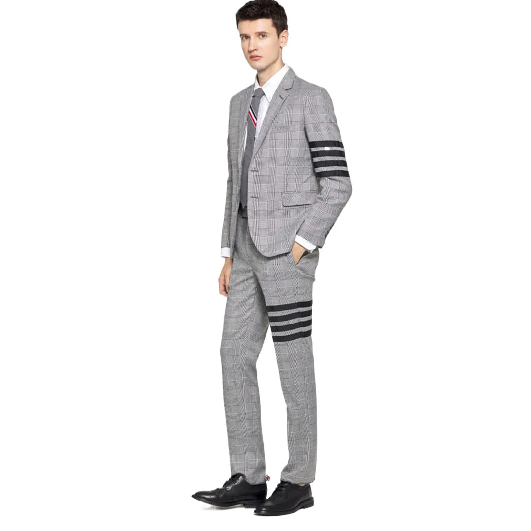 4 Bars plaid Casual pants