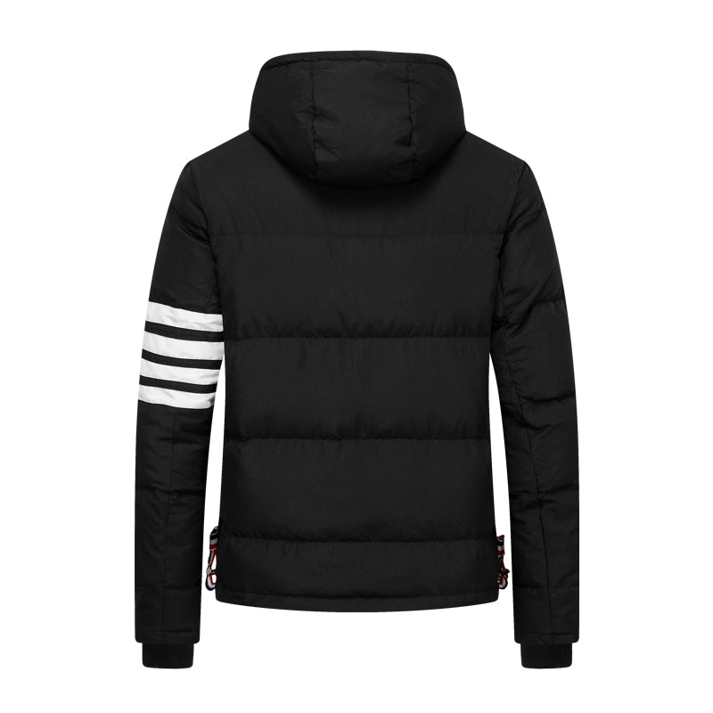 4 Bars hooded down jacket