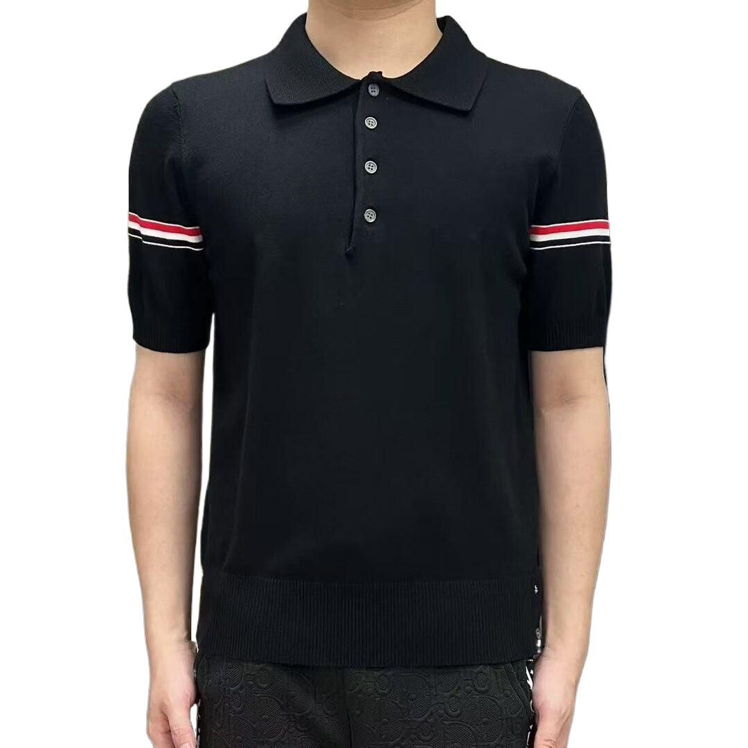 Double color bars Polo shirt