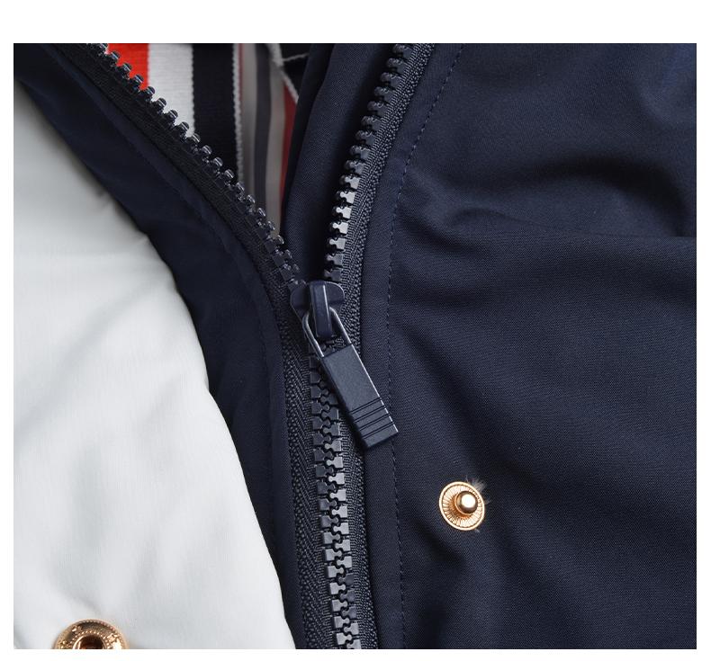 4 Bars Long hooded down jacket