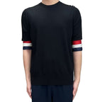 Double sleeve stripes Wool T-shirt