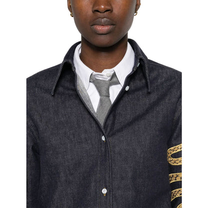 4 Bars Snake Denim Shirt