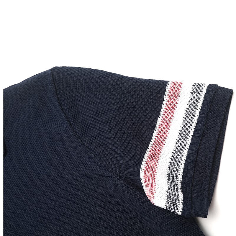 Double sleeve stripes Polo shirt