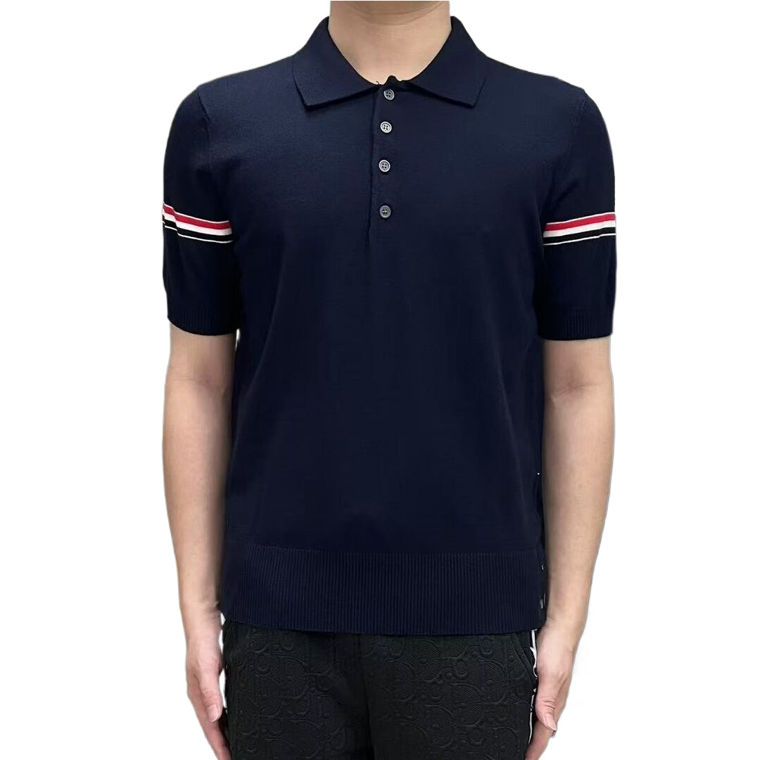 Double color bars Polo shirt
