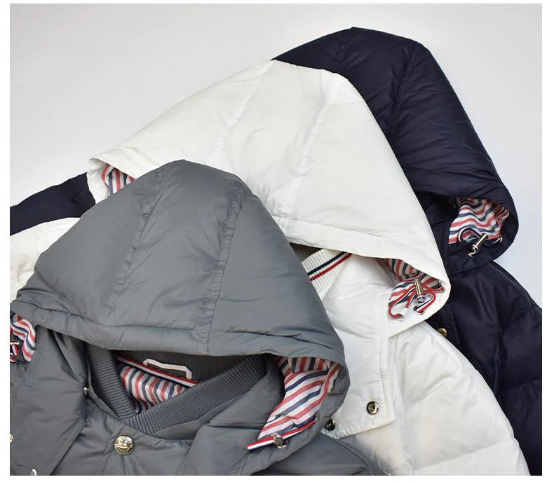 4 Bars hooded down jacket