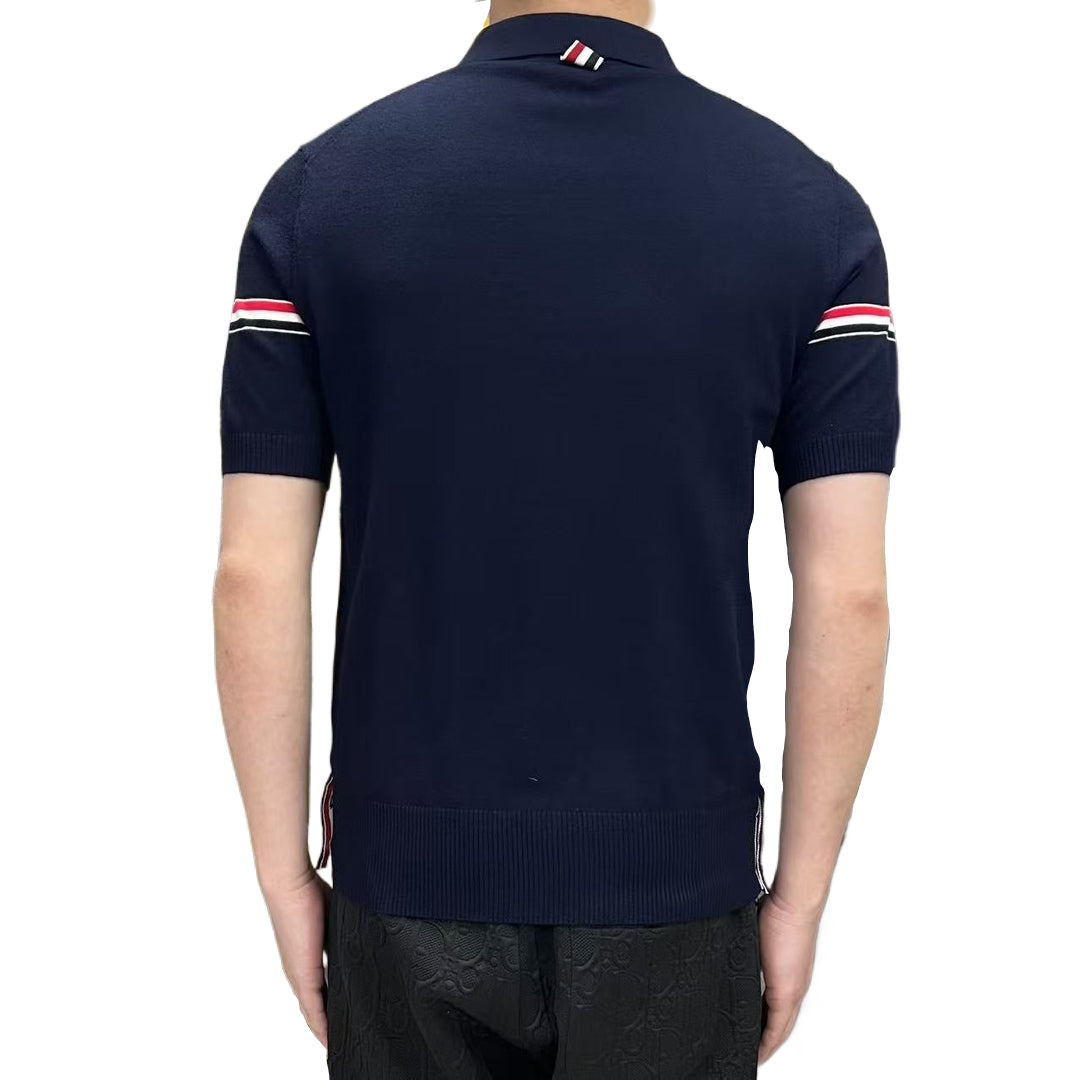 Double color bars Polo shirt
