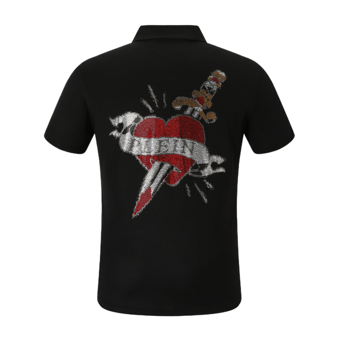 New Polo shirt Crystal Heart