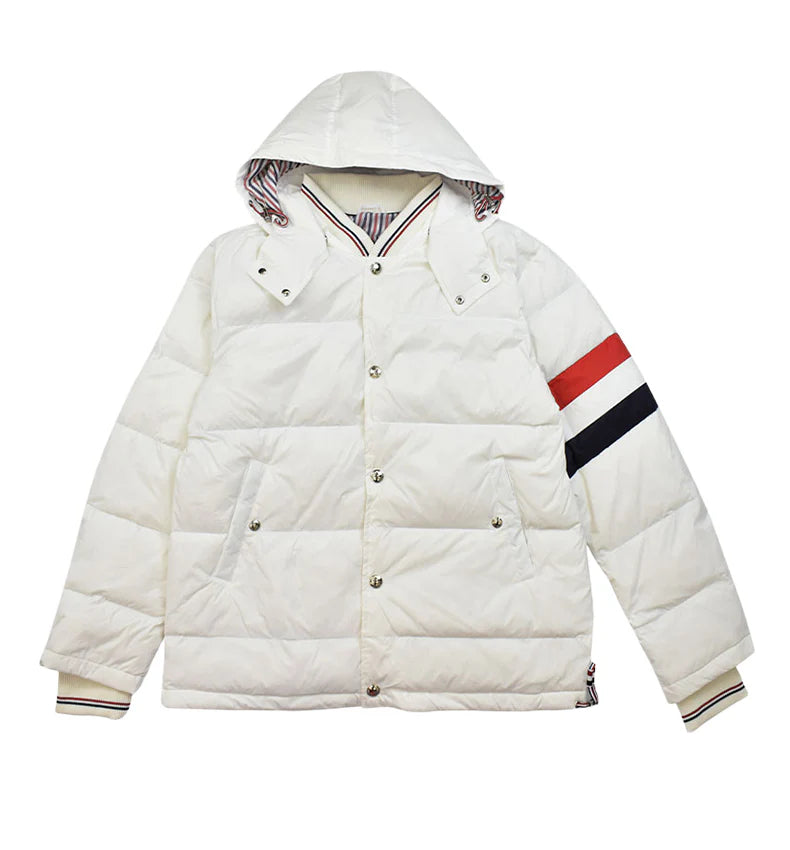 4 Bars hooded down jacket
