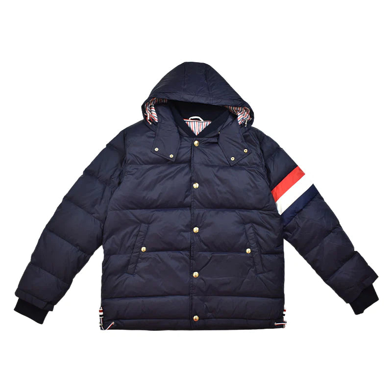 4 Bars hooded down jacket