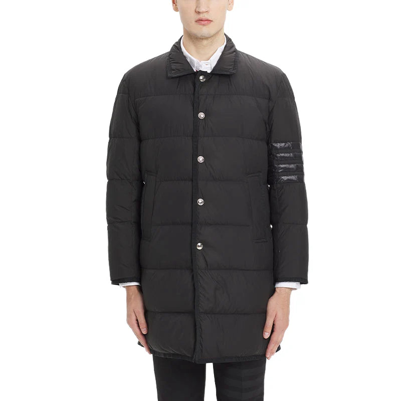 4 Bars Long hooded down jacket