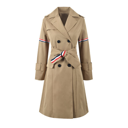 Women Mid-length Trench Coat