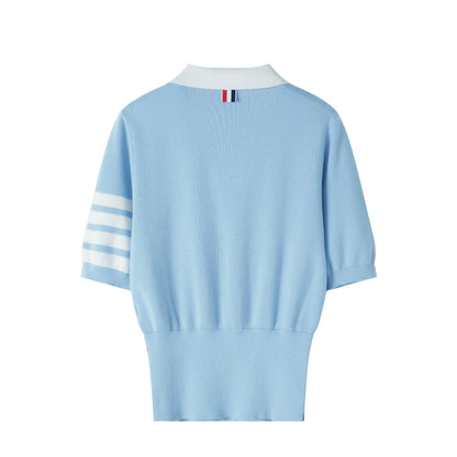 Women Blue polo shirt