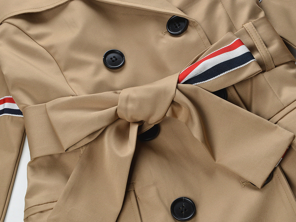Women Mid-length Trench Coat