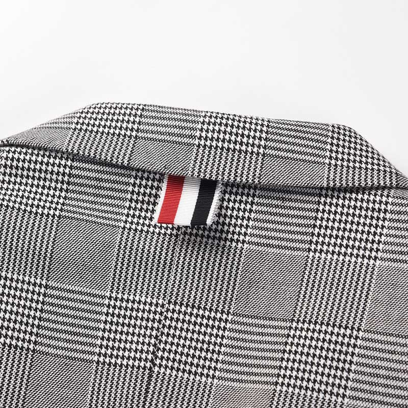 4 Bars plaid suits coat