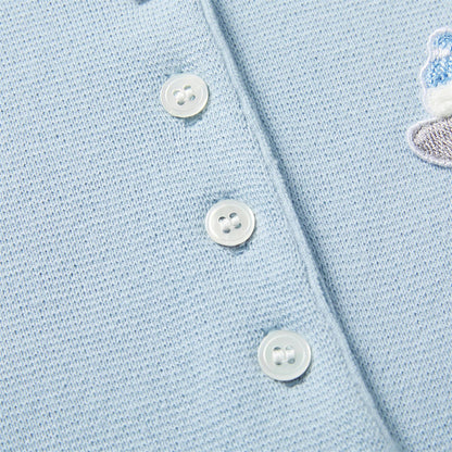 Women Blue polo shirt
