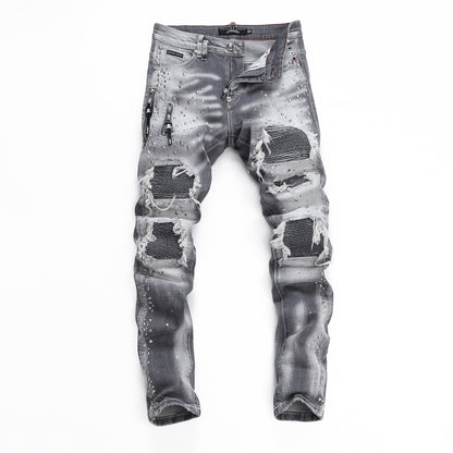 New Gray Ripped Jeans