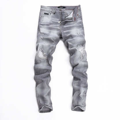 New Gray Ripped Jeans