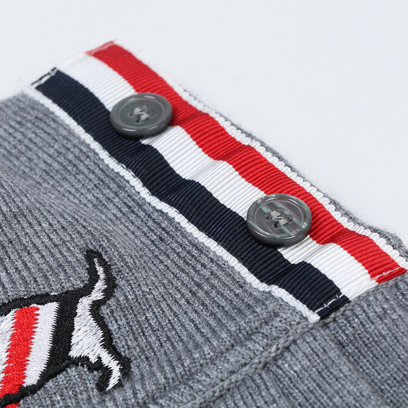 Puppy Embroidered Miniskirt