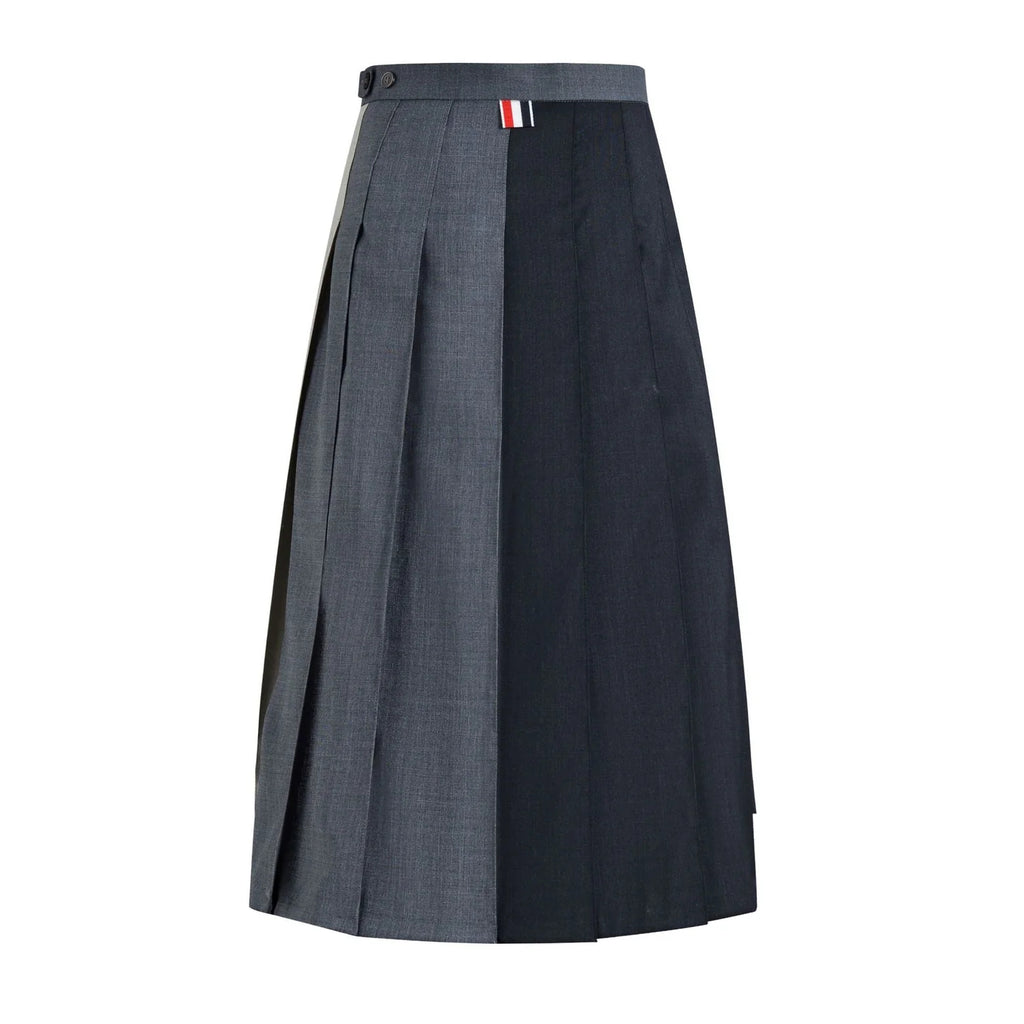 Women three-color midi skirt