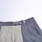 Women three-color pleated skirt