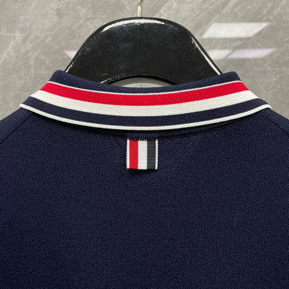Collar stripe Wool Polo shirt