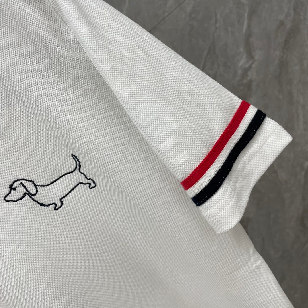 Double sleeve stripes Puppy T-shirt