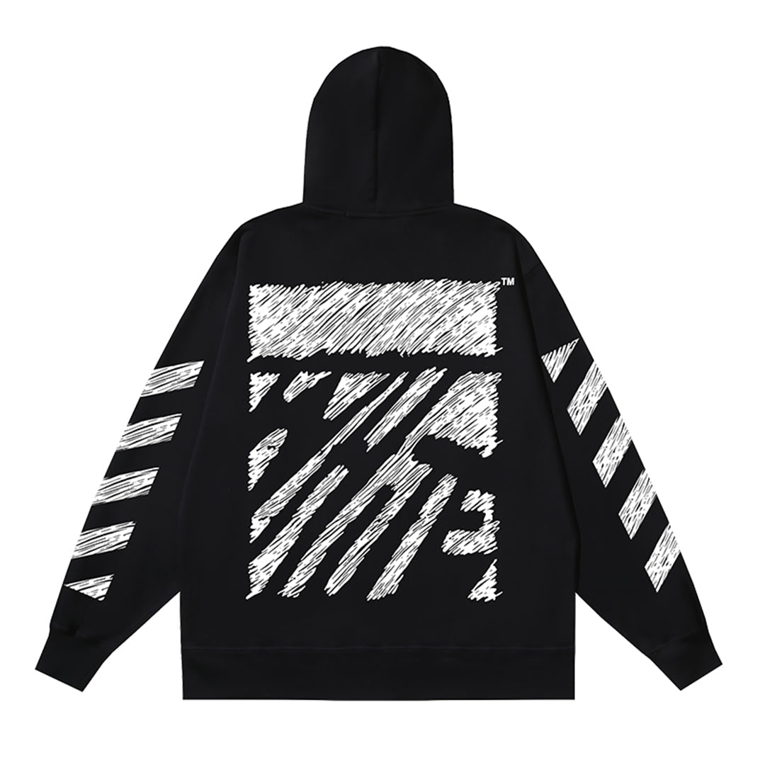 OFF Logo Print Hoodie Jacket