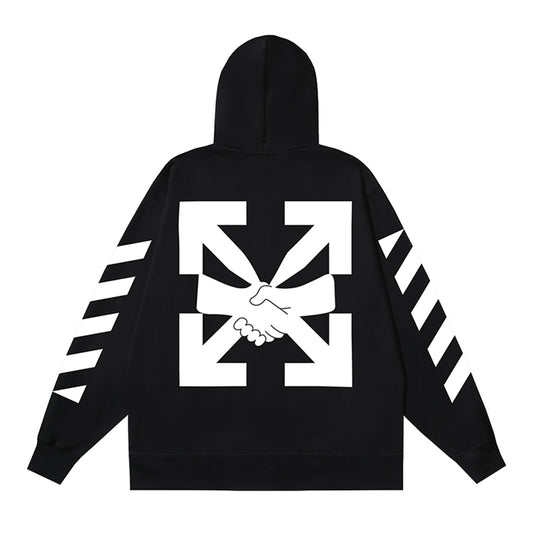 OFF Logo Print Hoodie Jacket