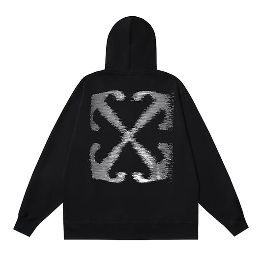 OFF Logo Print Hoodie Jacket