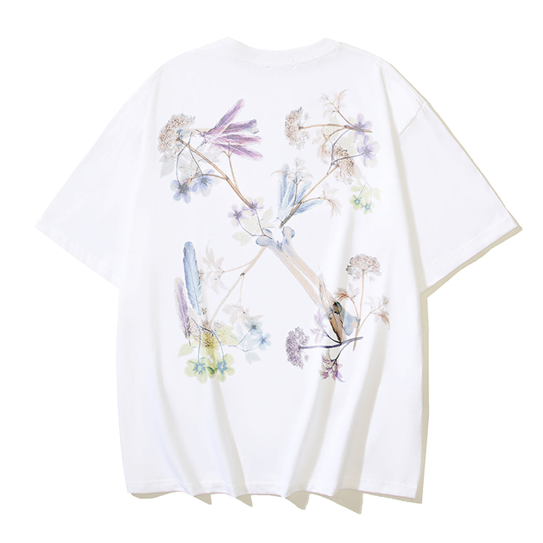 2025 Flowers Print T-shirt