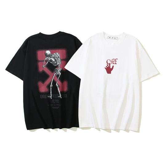 2025 Skeleton Print T-shirt