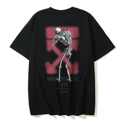 2025 Skeleton Print T-shirt