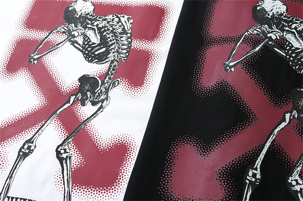 2025 Skeleton Print T-shirt